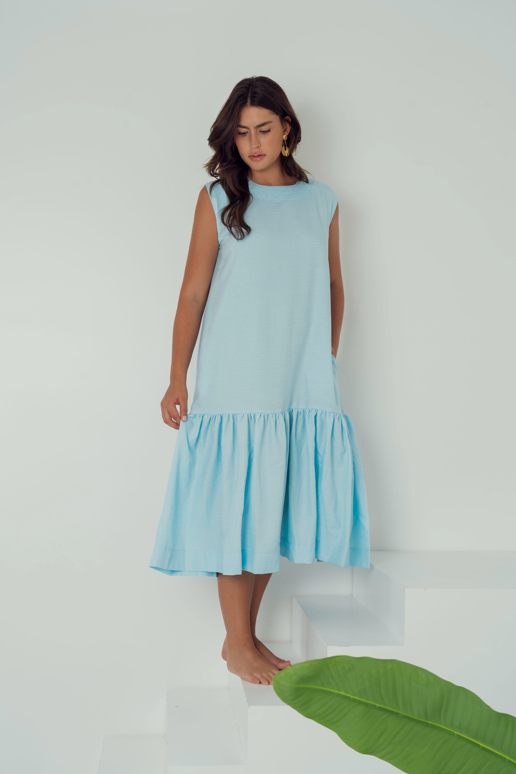 BREEZY SUMMER DRESS IN BABY BLUE
