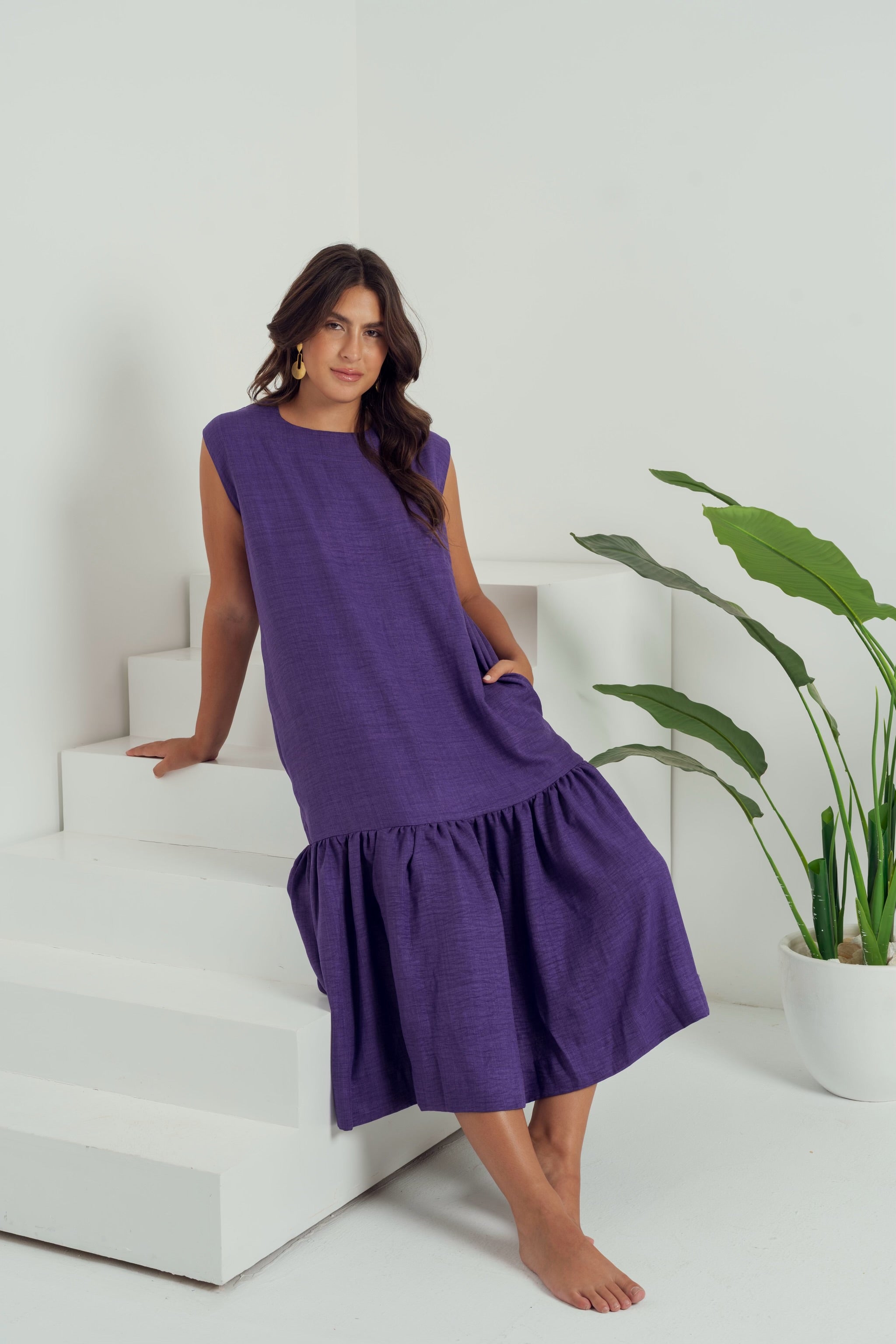 BREEZY SUMMER DRESS IN PURPLE