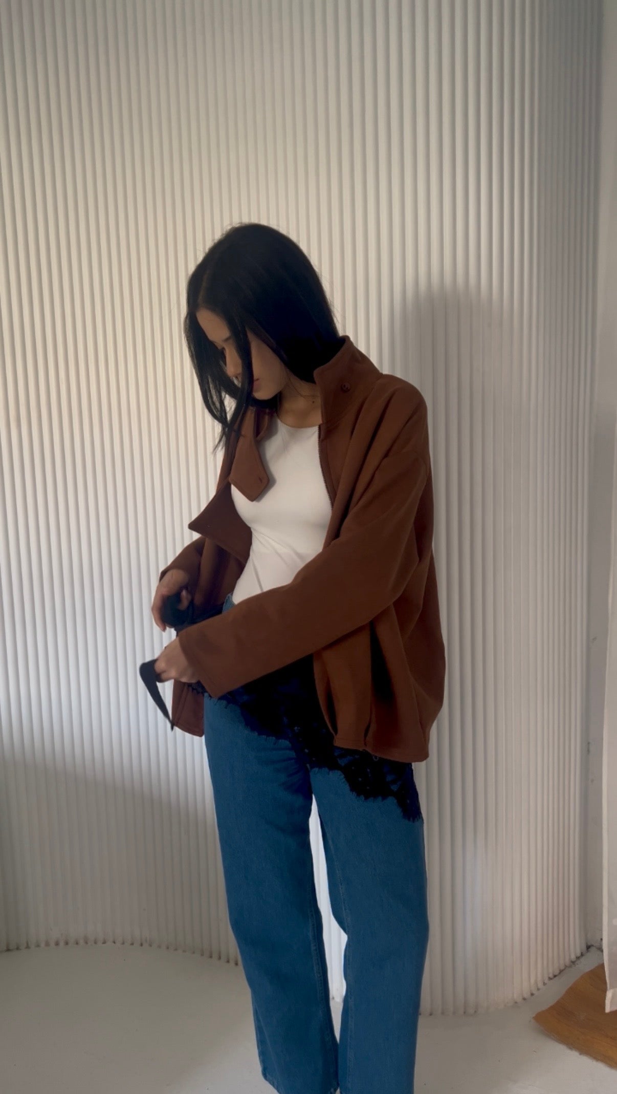 Easy satin wrap skirt