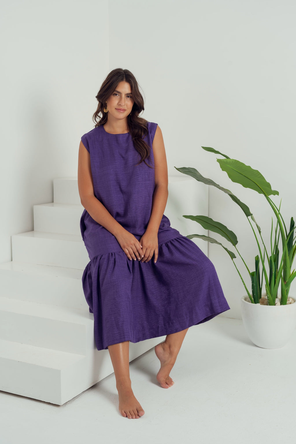 BREEZY SUMMER DRESS IN PURPLE