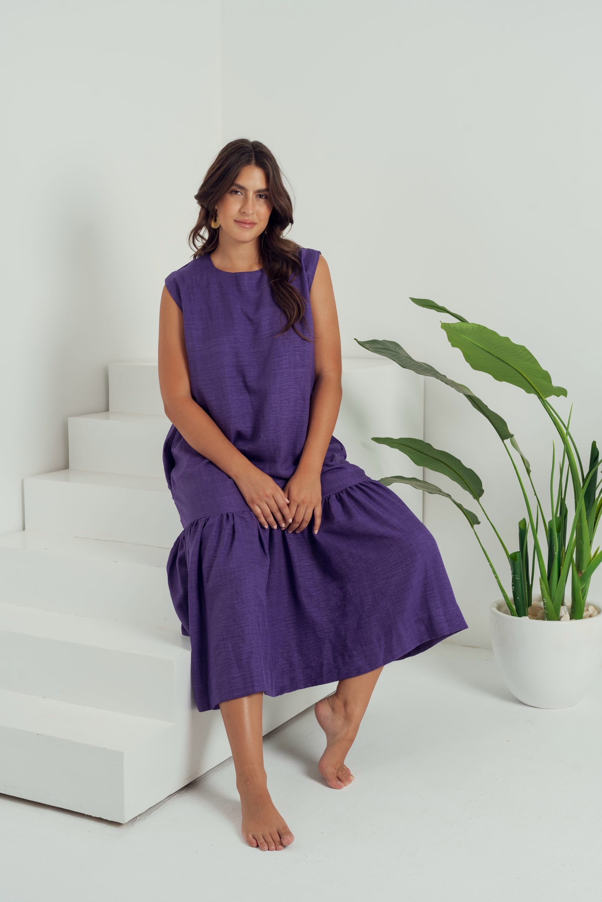 BREEZY SUMMER DRESS IN PURPLE