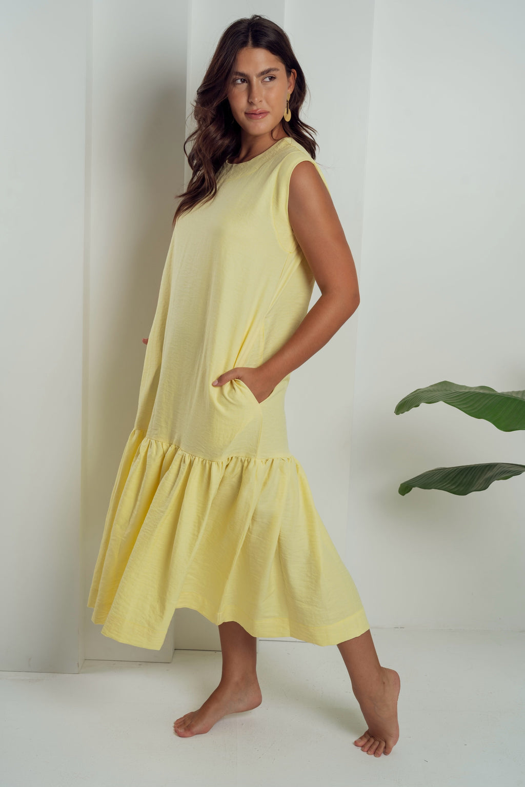 BREEZY SUMMER DRESS IN  BUTTER YELLOW