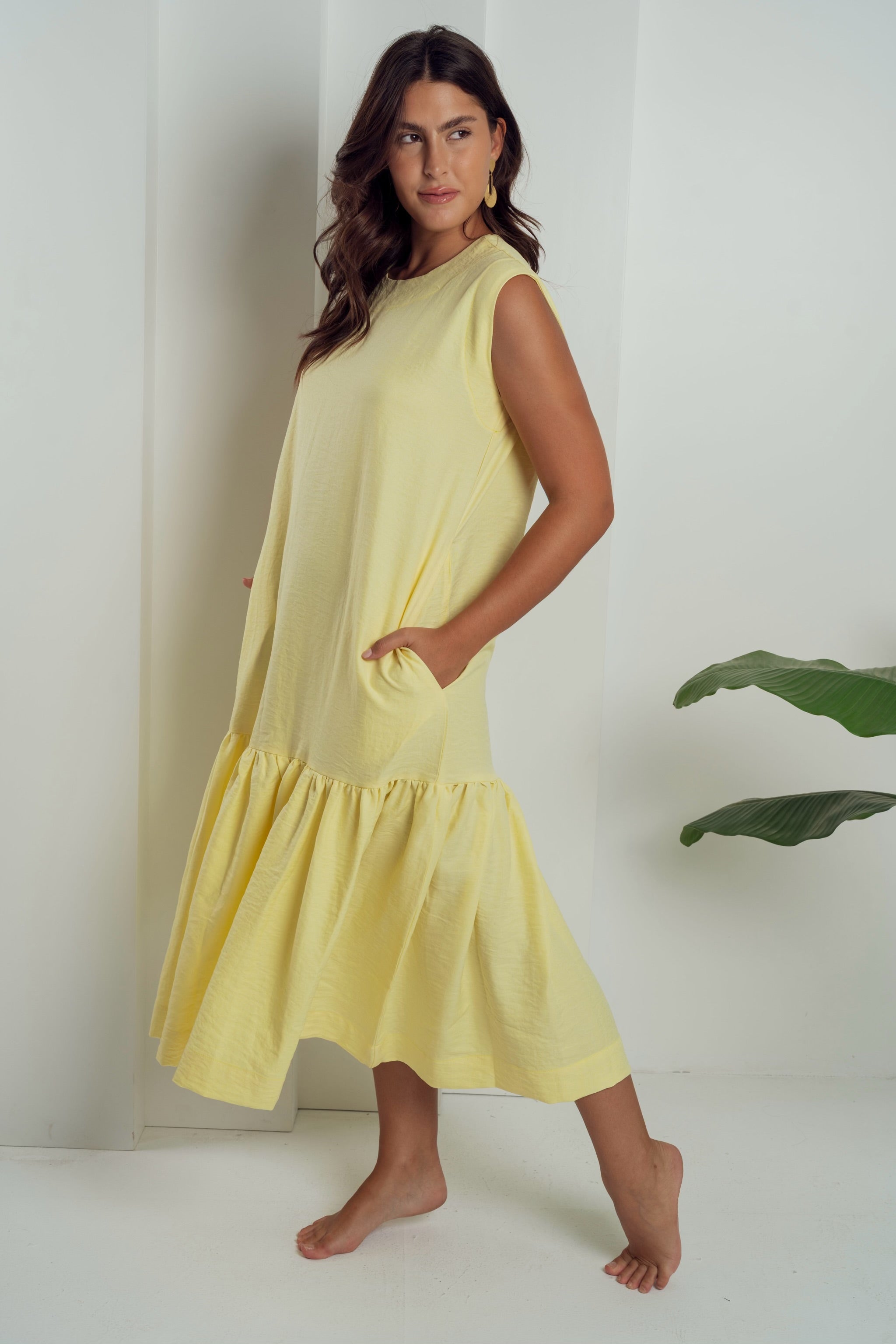 BREEZY SUMMER DRESS IN  BUTTER YELLOW