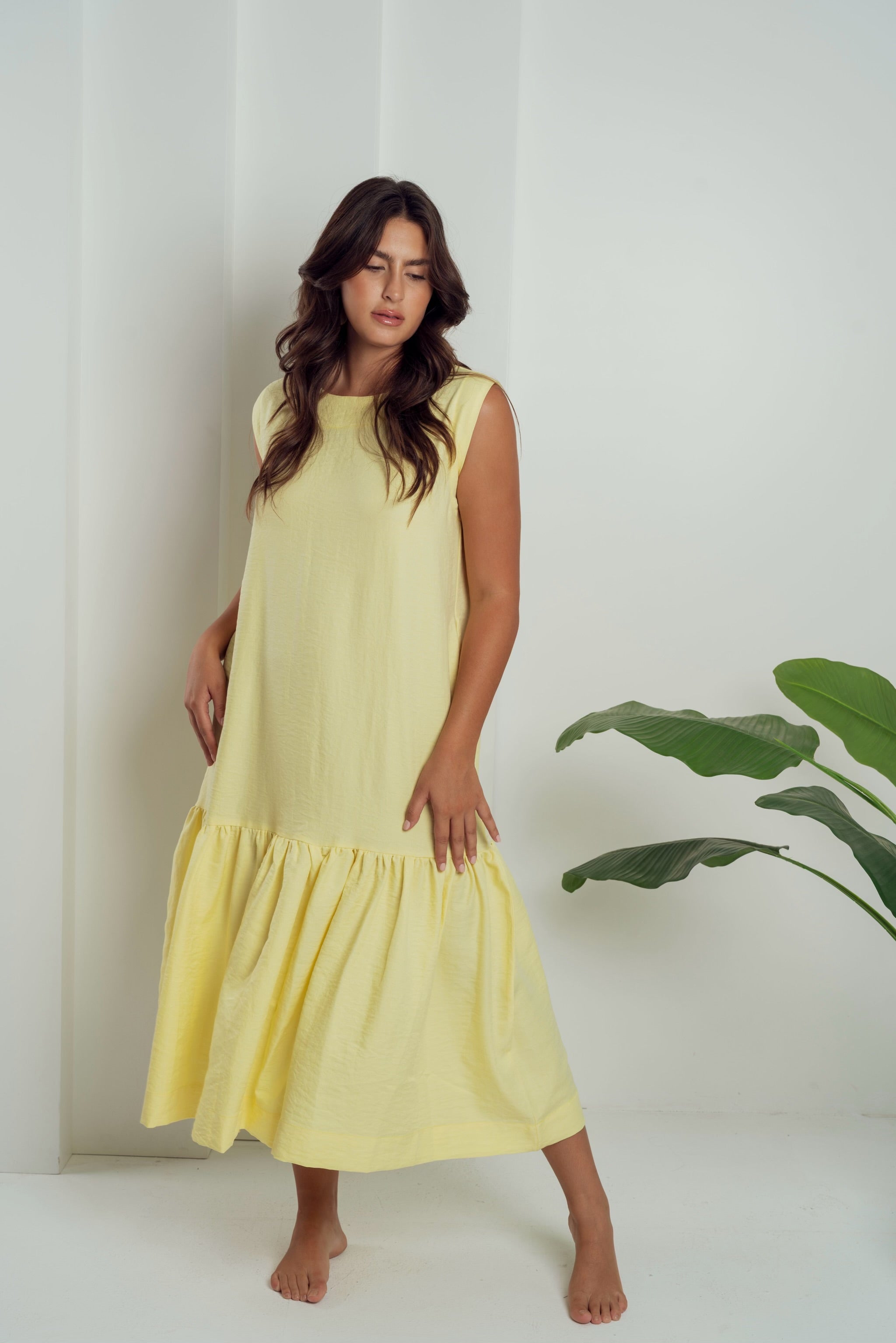 BREEZY SUMMER DRESS IN BUTTER YELLOW – shophoyya BREEZY SUMMER DRESS IN BUTTER YELLOW – shophoyya