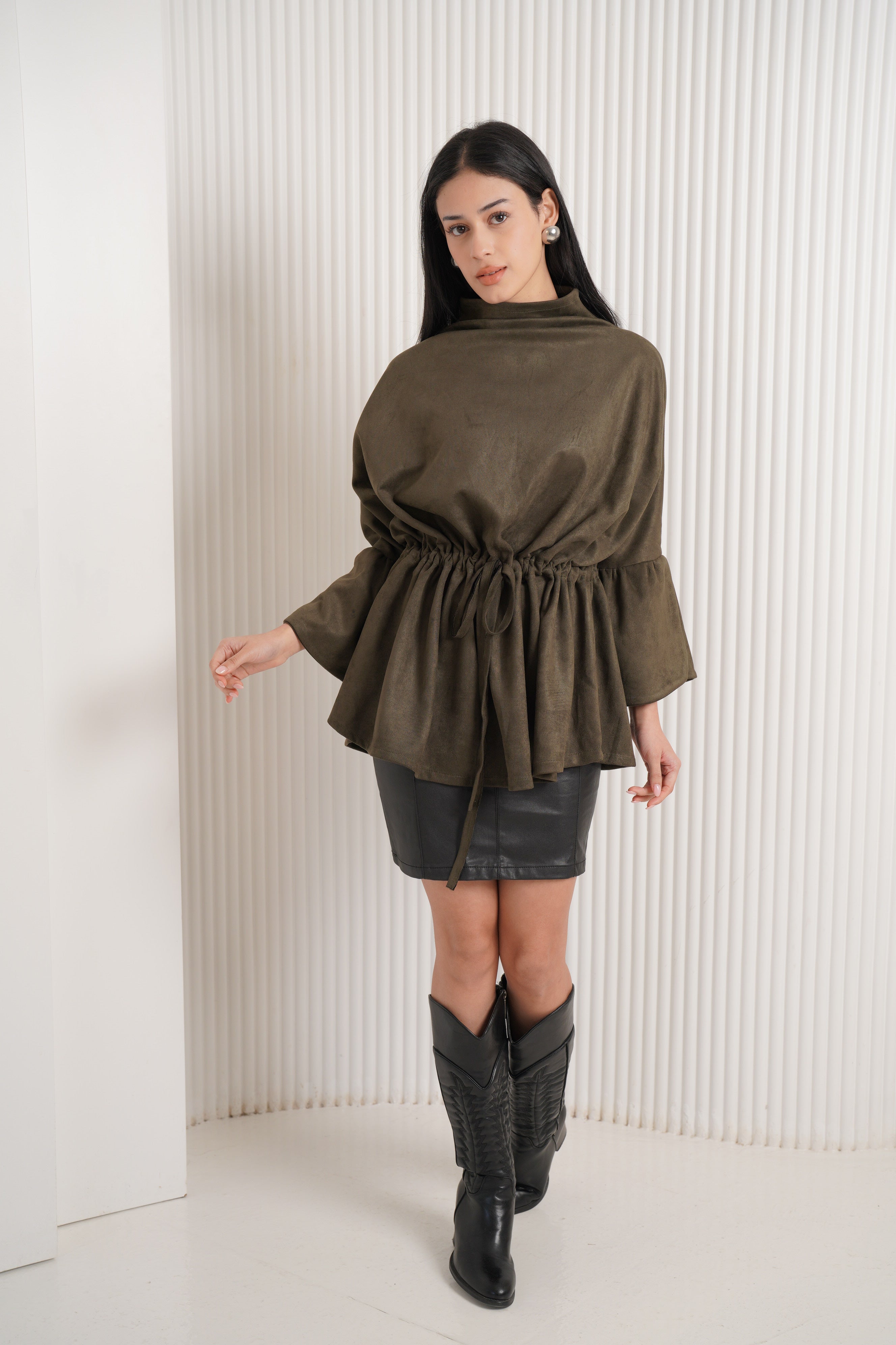 Soft chamois blouse