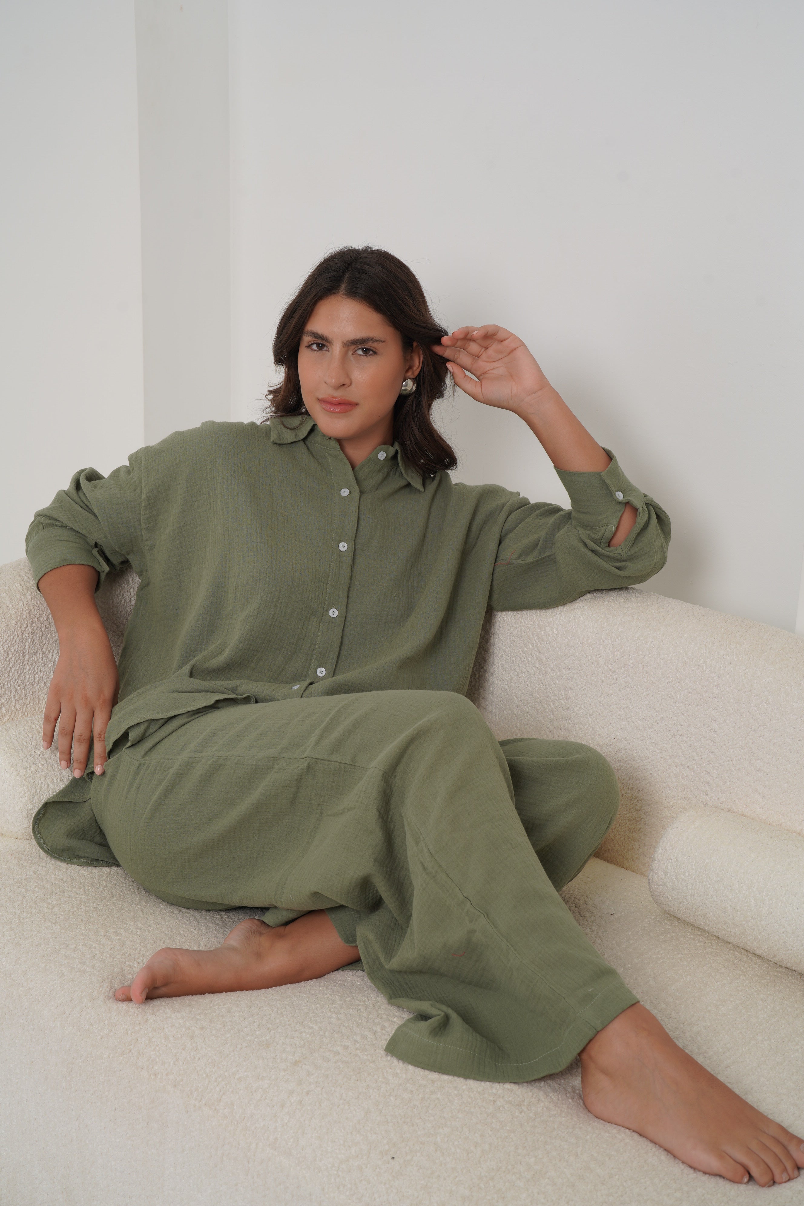 CRINKLE SET IN OLIVE