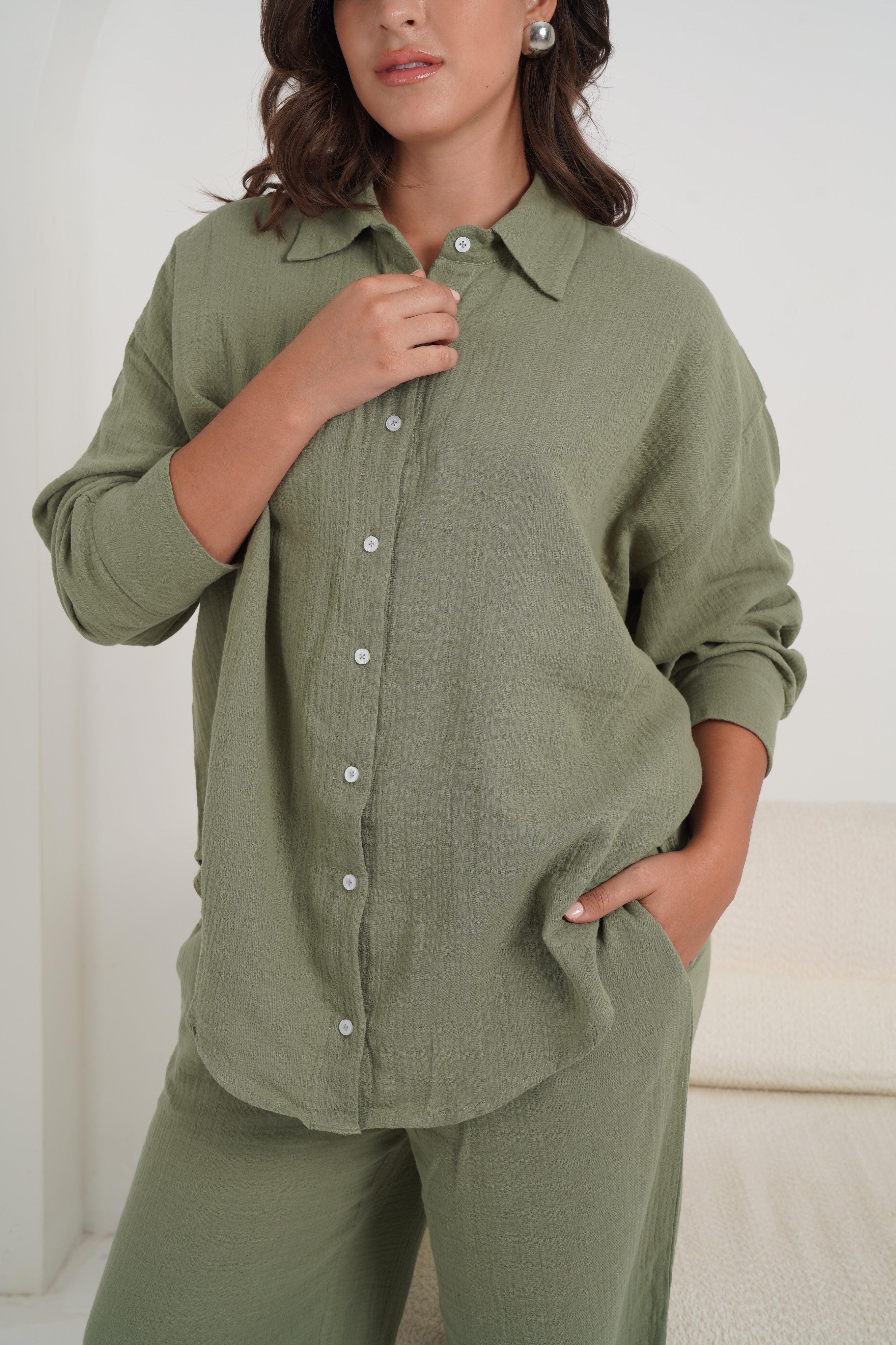 CRINKLE SET IN OLIVE
